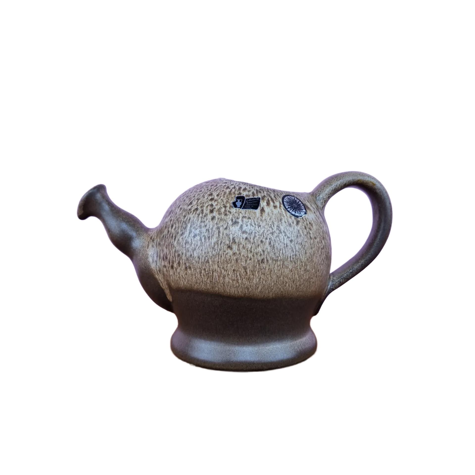 Watering Can, Silberdistel Fayencen, grey ceramics, Germany, 1960s.