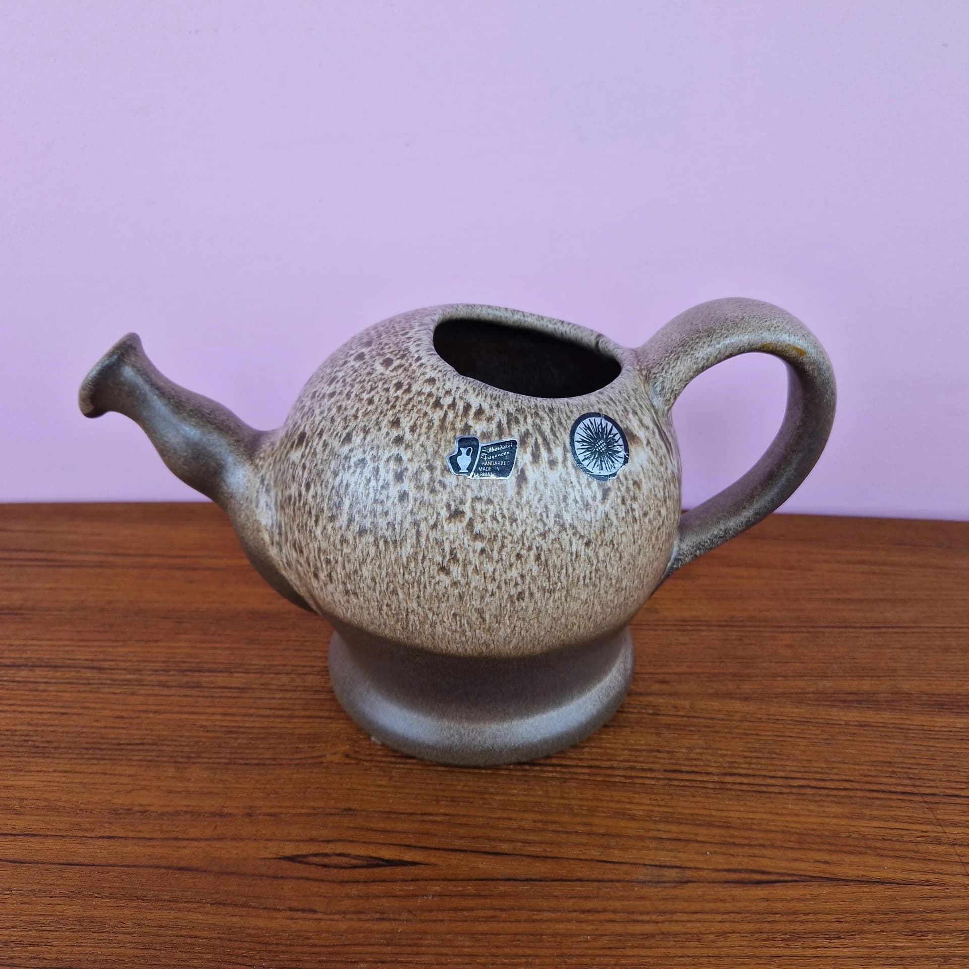 Watering Can, Silberdistel Fayencen, grey ceramics, Germany, 1960s. - 68803