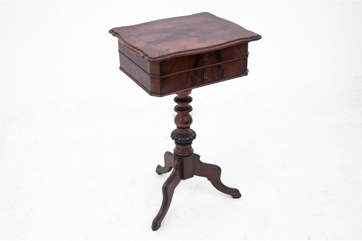 Mahogany Sewing Table, Biedermeier Style, Northern Europe, 1860s - 58881