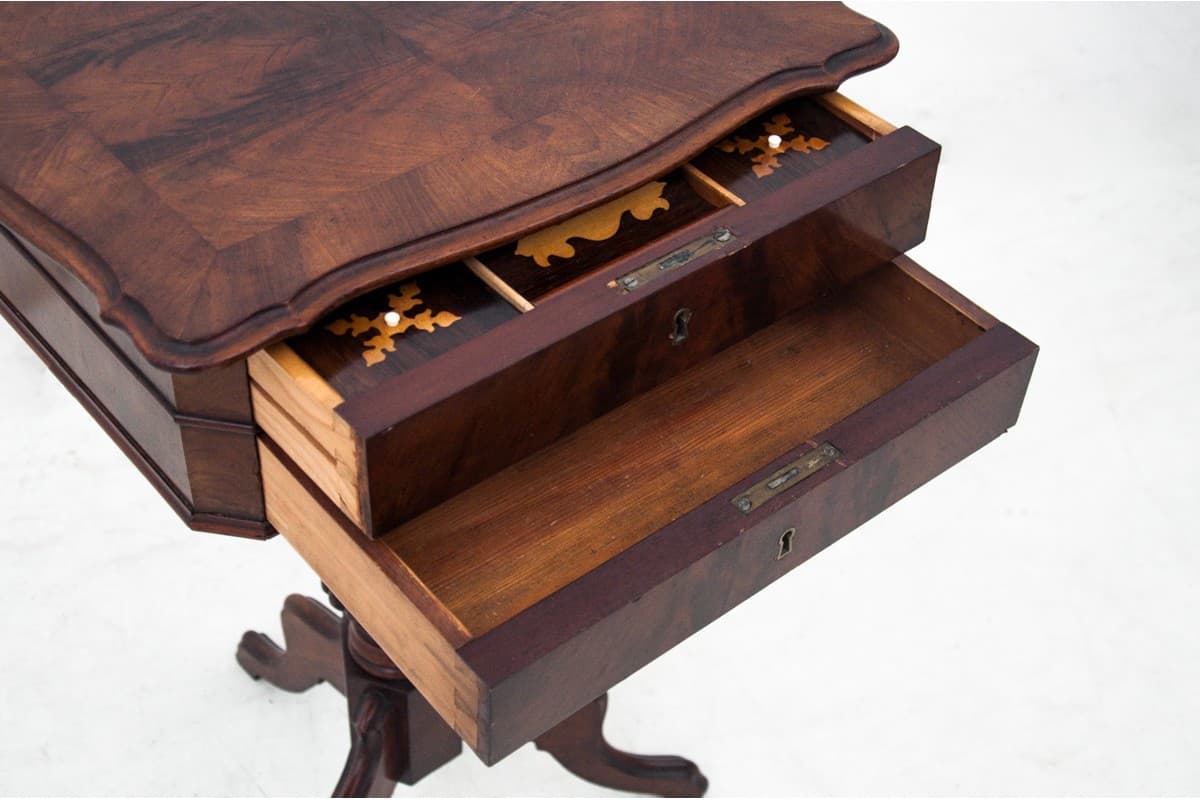Mahogany Sewing Table, Biedermeier Style, Northern Europe, 1860s - 58887