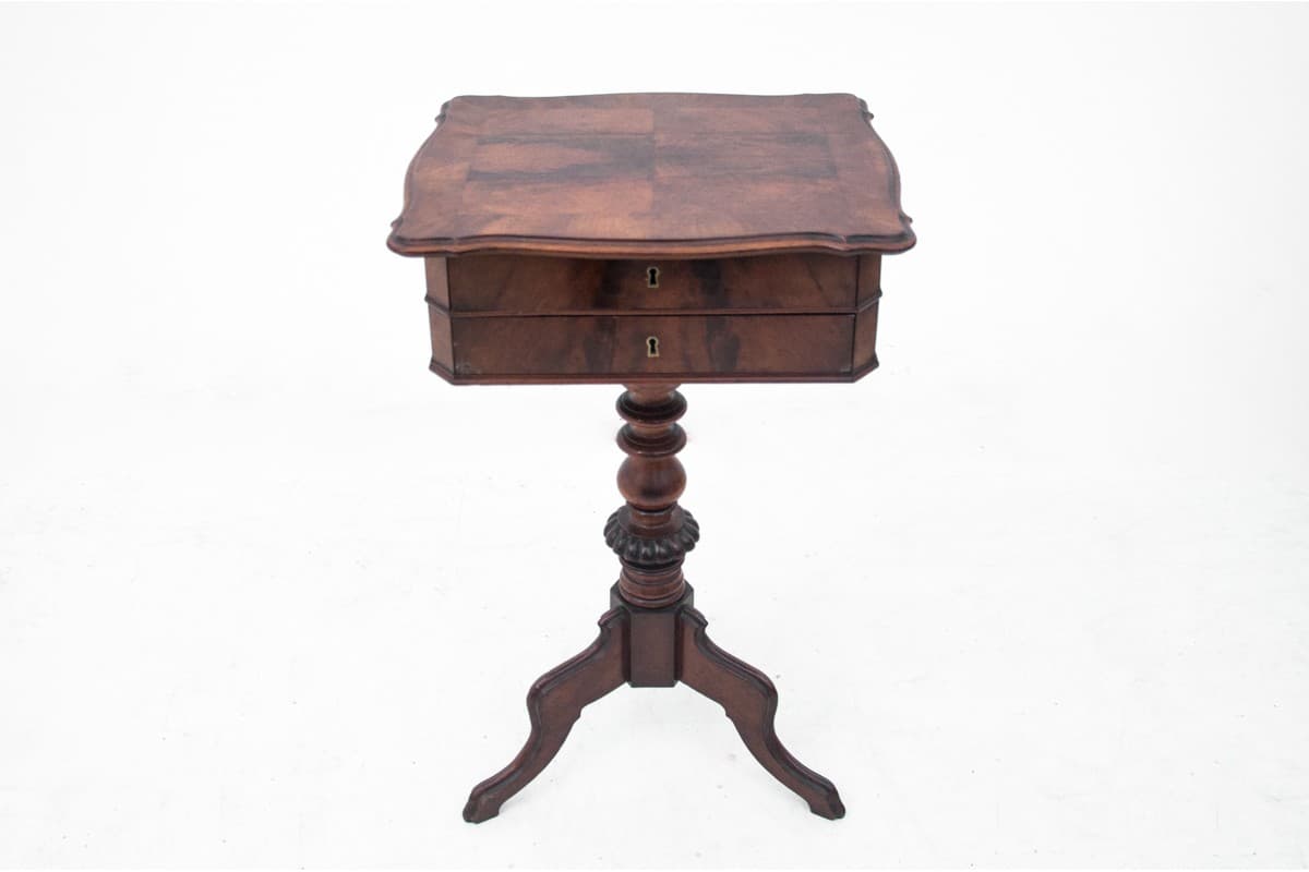 Mahogany Sewing Table, Biedermeier Style, Northern Europe, 1860s - 58882