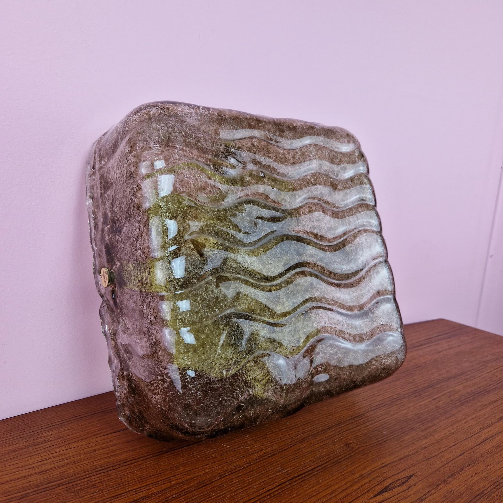 Plafon, szkło brązowe, Kaiser Leuchten, Niemcy, lata 60. - 68749