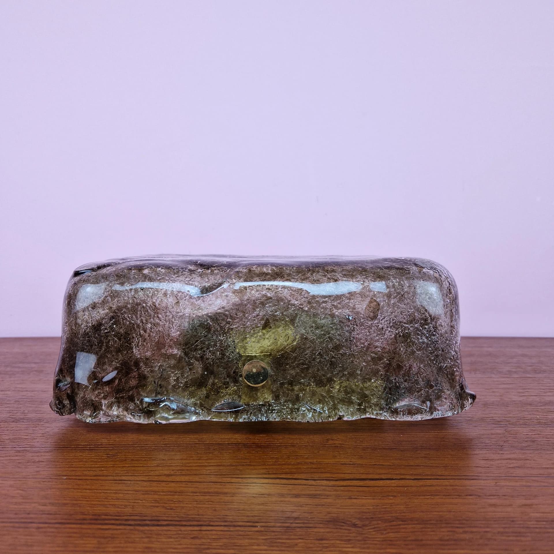 Plafon, szkło brązowe, Kaiser Leuchten, Niemcy, lata 60. - 68753