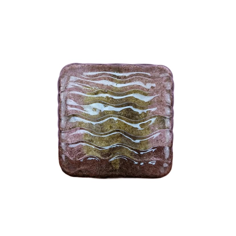 Plafon, szkło brązowe, Kaiser Leuchten, Niemcy, lata 60.