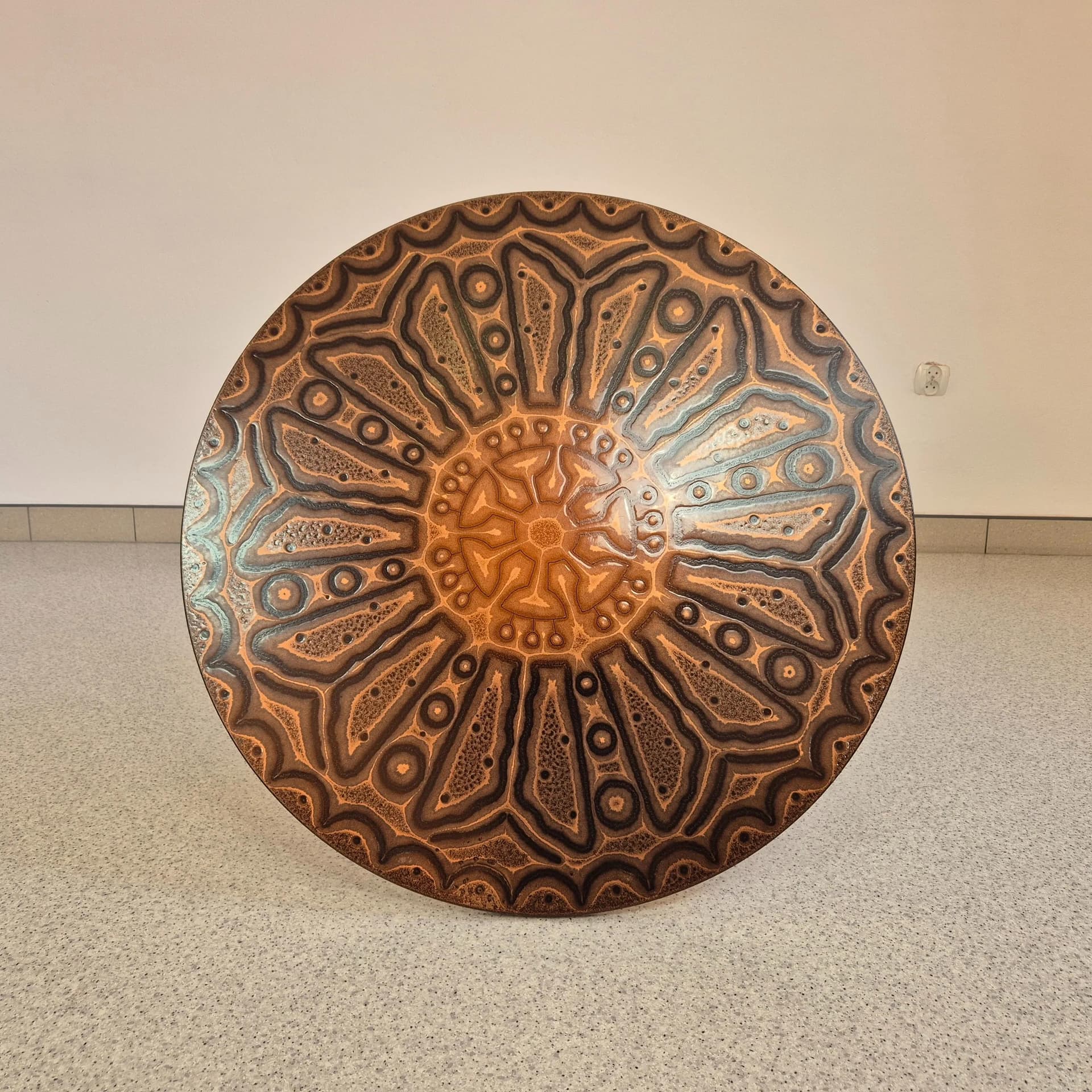 Coffee Table Round, Copper, Norway, 1960s - 69541
