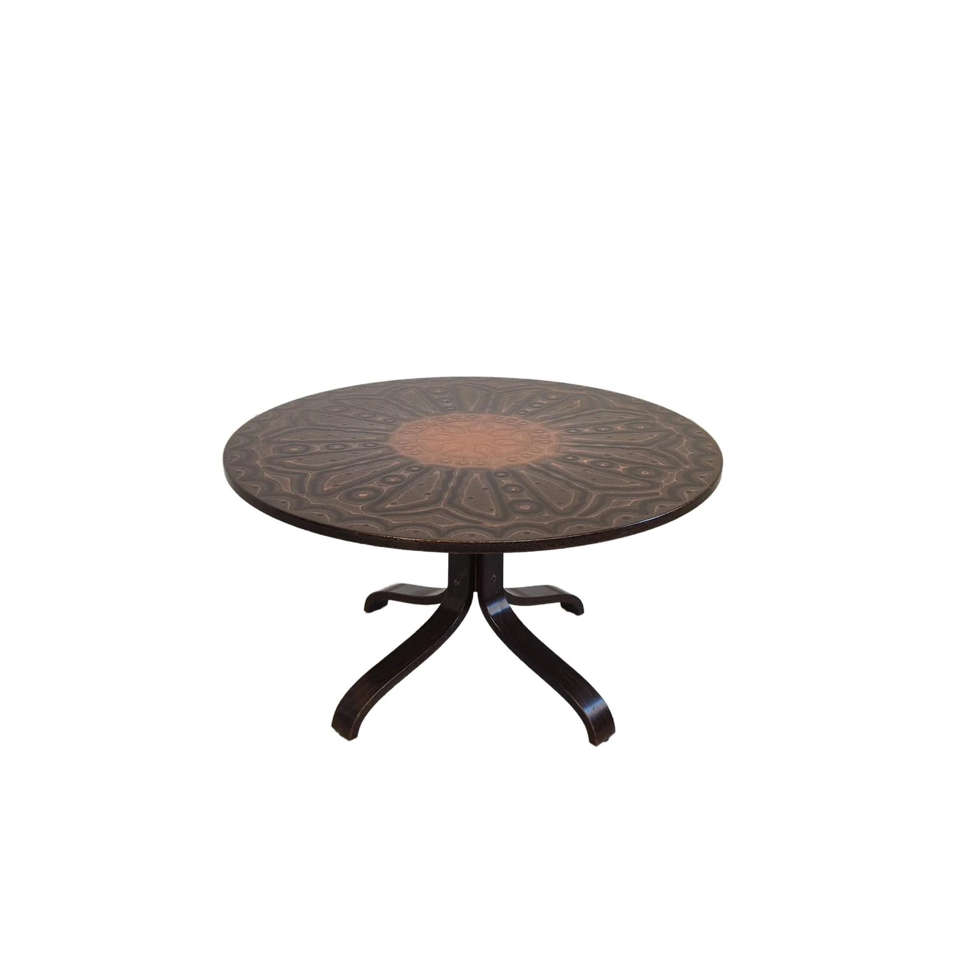 Coffee Table Round, Copper, Norway, 1960s