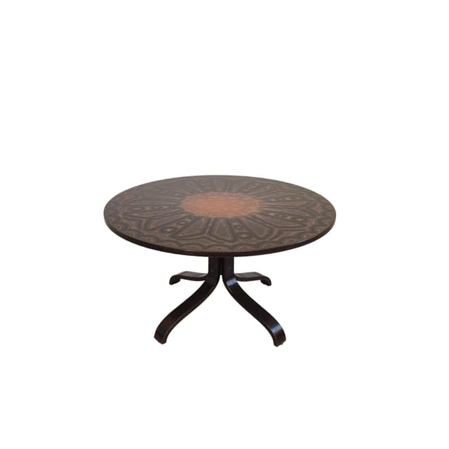 Coffee Table Round, Copper, Norway, 1960s - DIMENSION