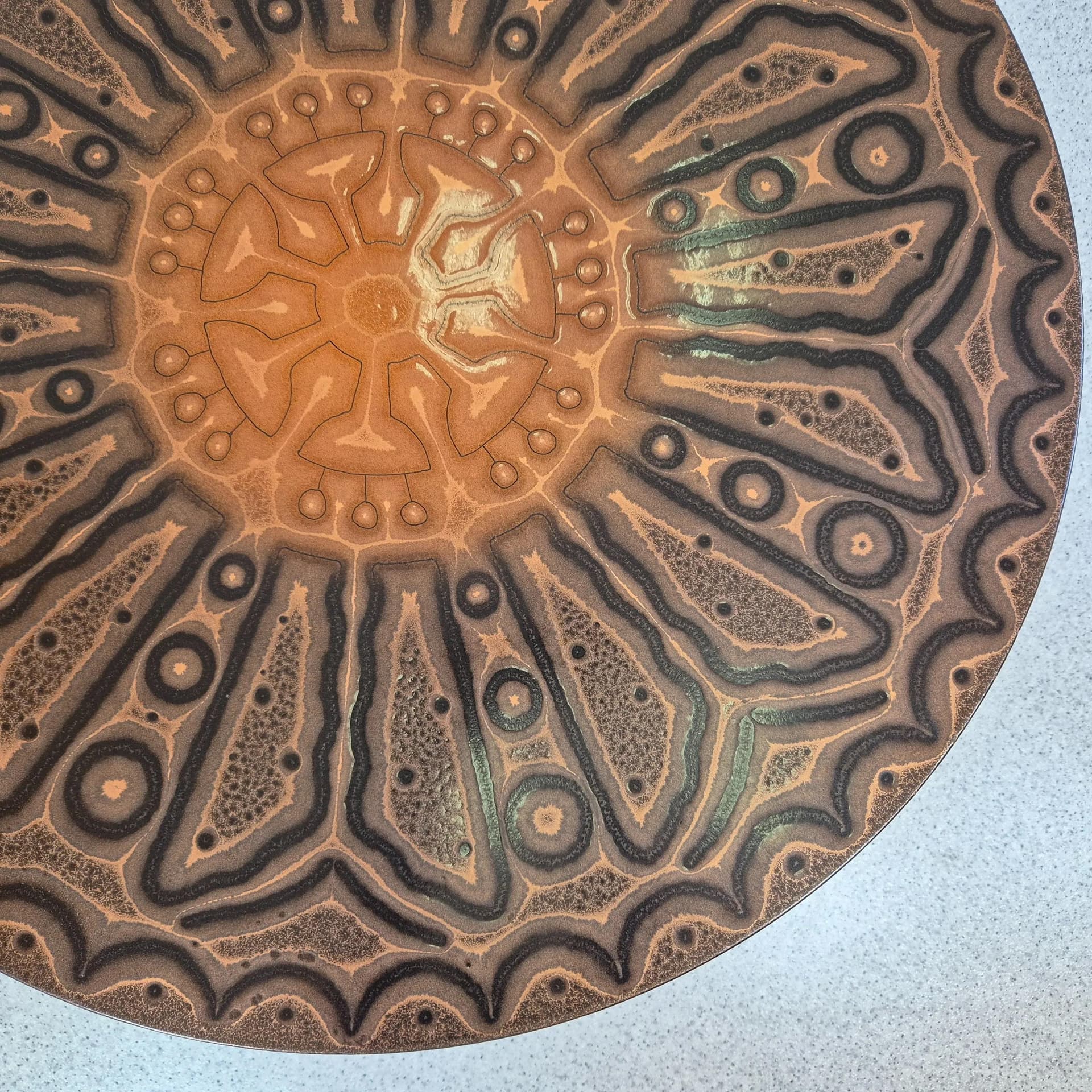 Coffee Table Round, Copper, Norway, 1960s - 69540