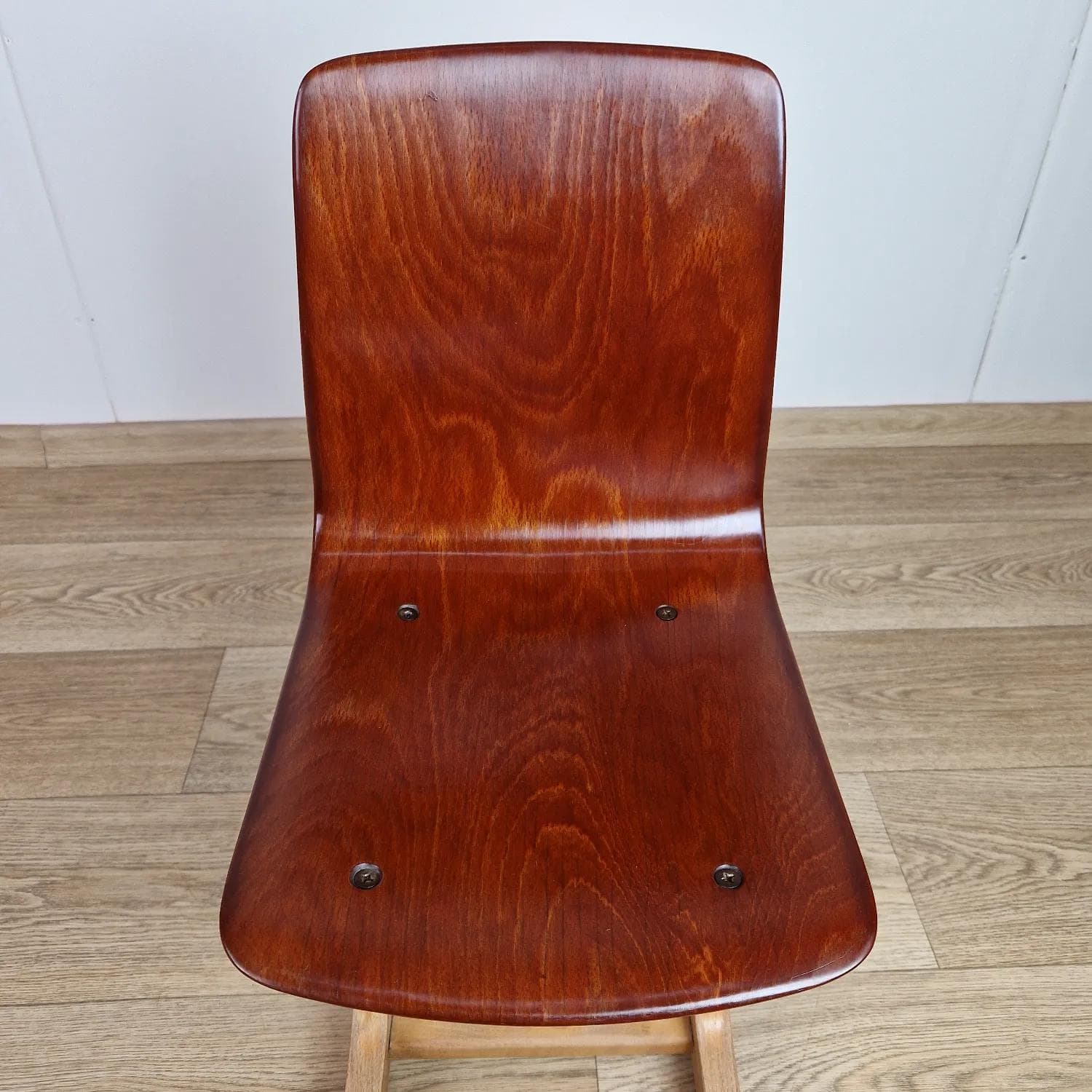 Children’s chair, brown plywood, by A. Stegner, Germany, 1950s. - 69493