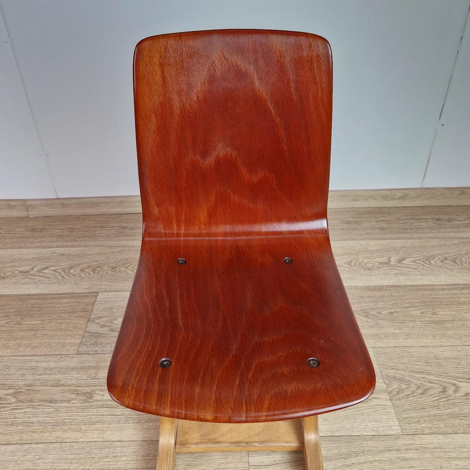 Children’s chair, brown plywood, by A. Stegner, Germany, 1950s. - 69494