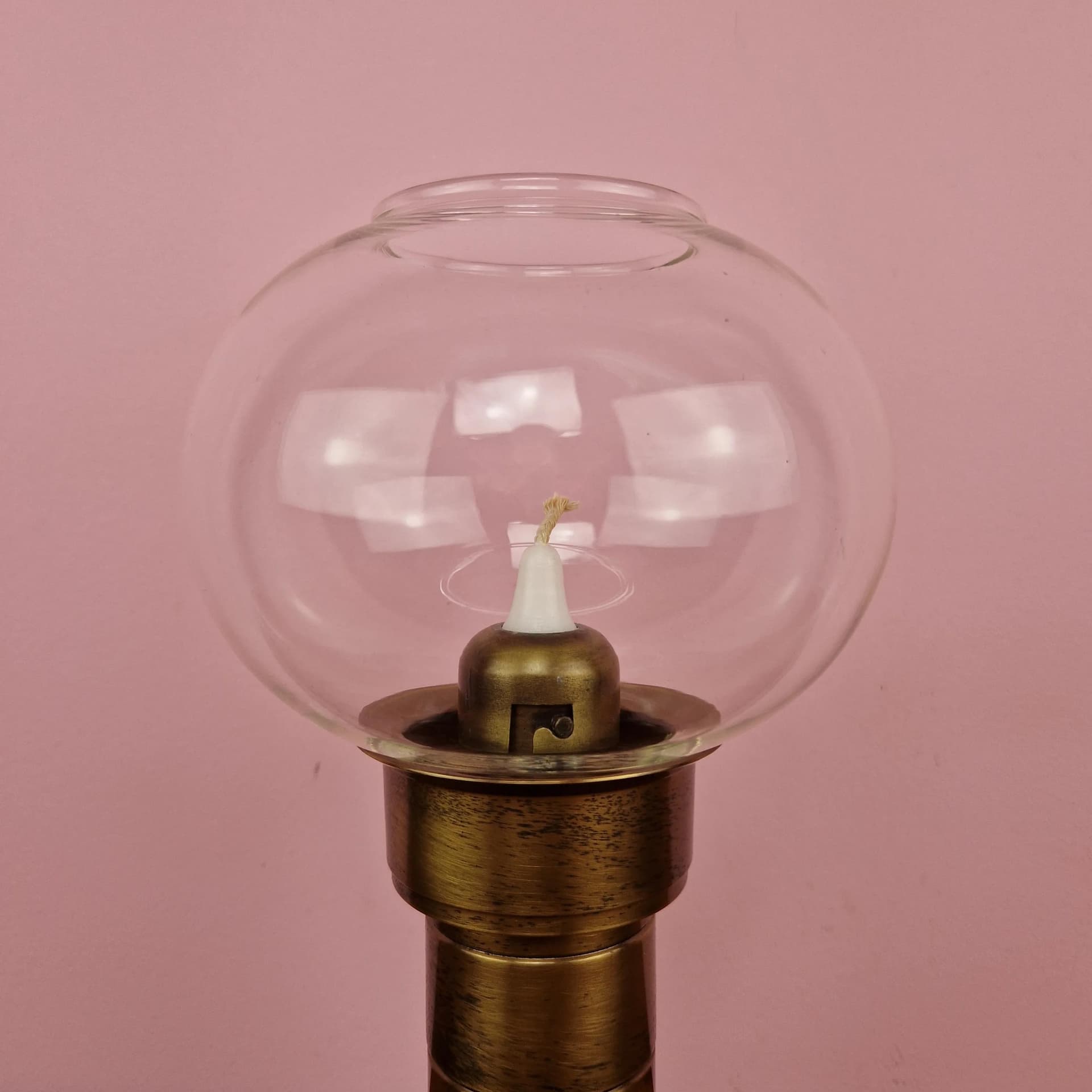 Świecznik Space Age, złoty, metal, Föhl, Niemcy, lata 60. - 69435