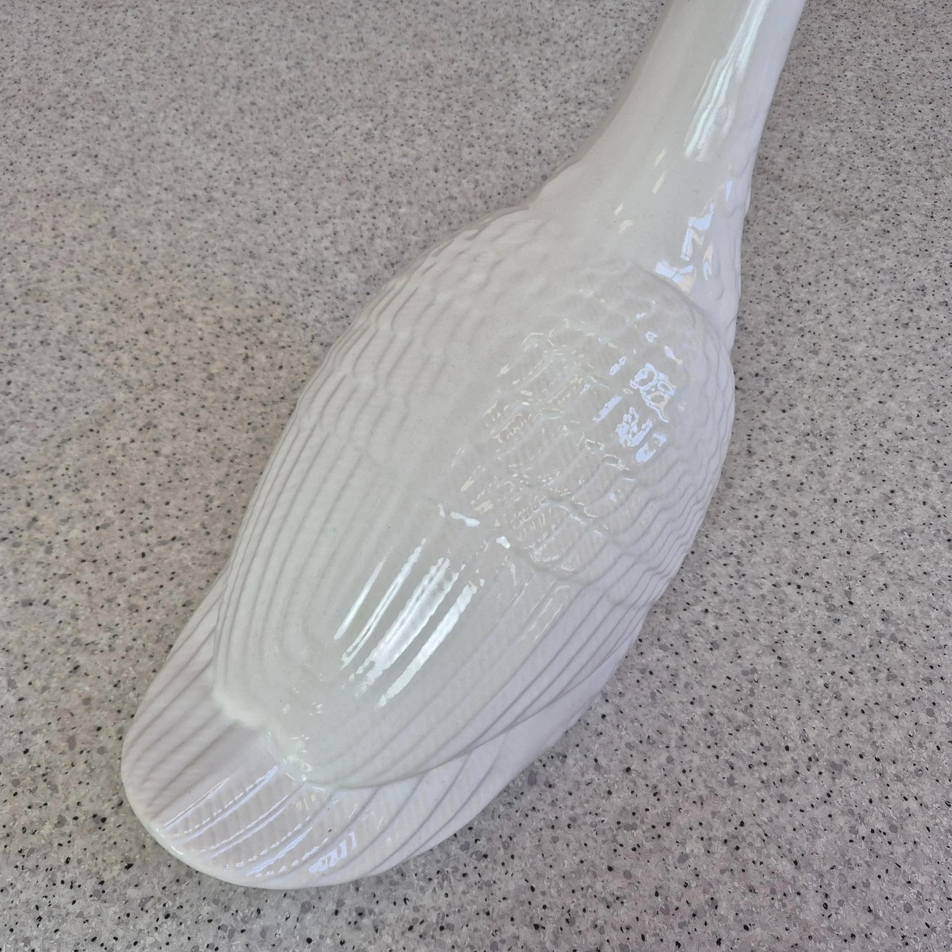 Para figurek gęsi, ceramika ivory white, Niemcy, lata 70. - 69390