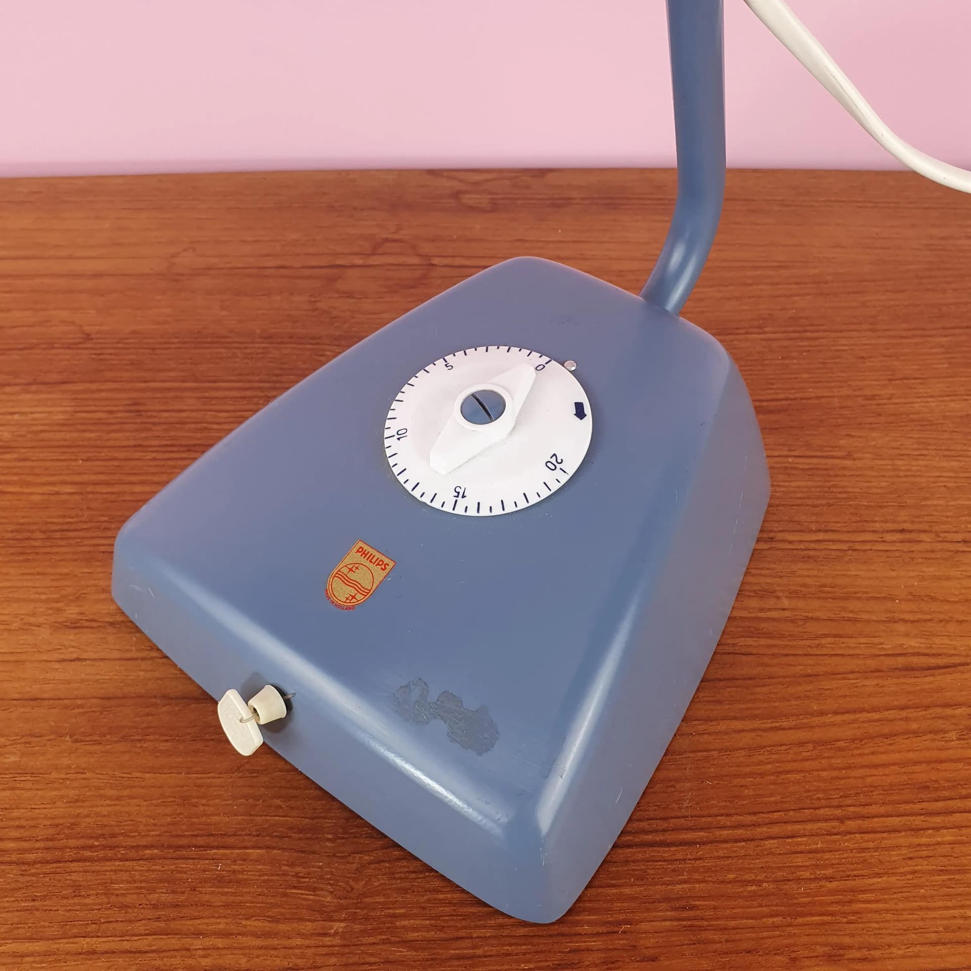 Lampa stołowa KI 2851, biała, metal, Philips, Holandia, lata 60. - 69301