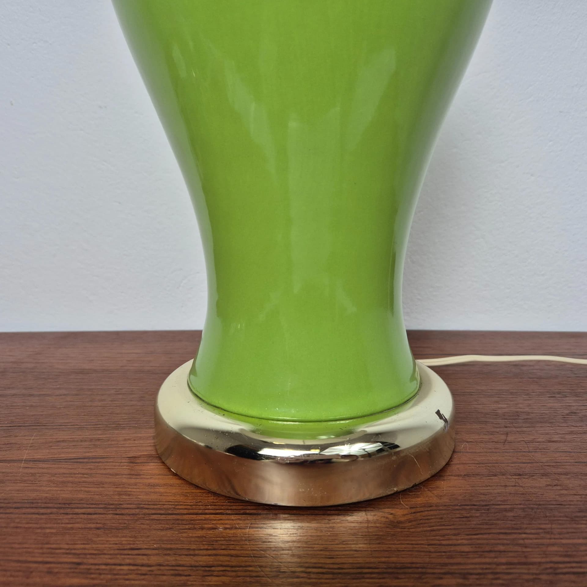 Table lamp, green, ceramics, USA, 1960s. - 69164