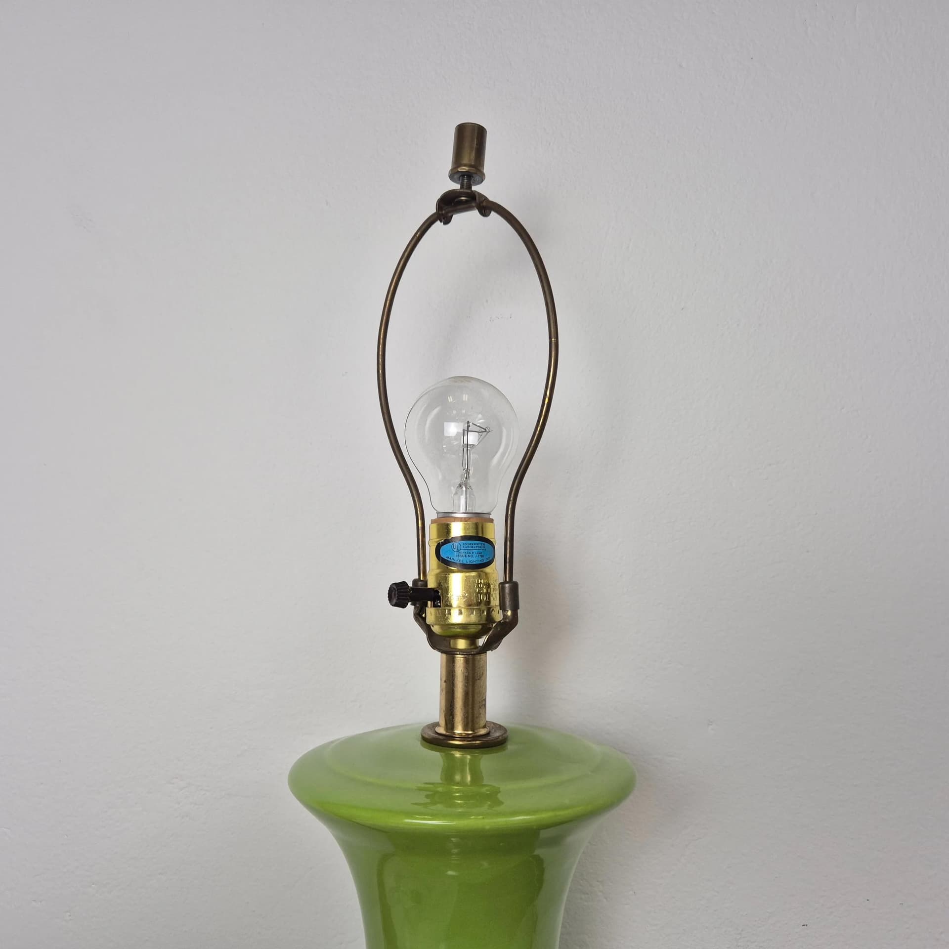 Table lamp, green, ceramics, USA, 1960s. - 69163