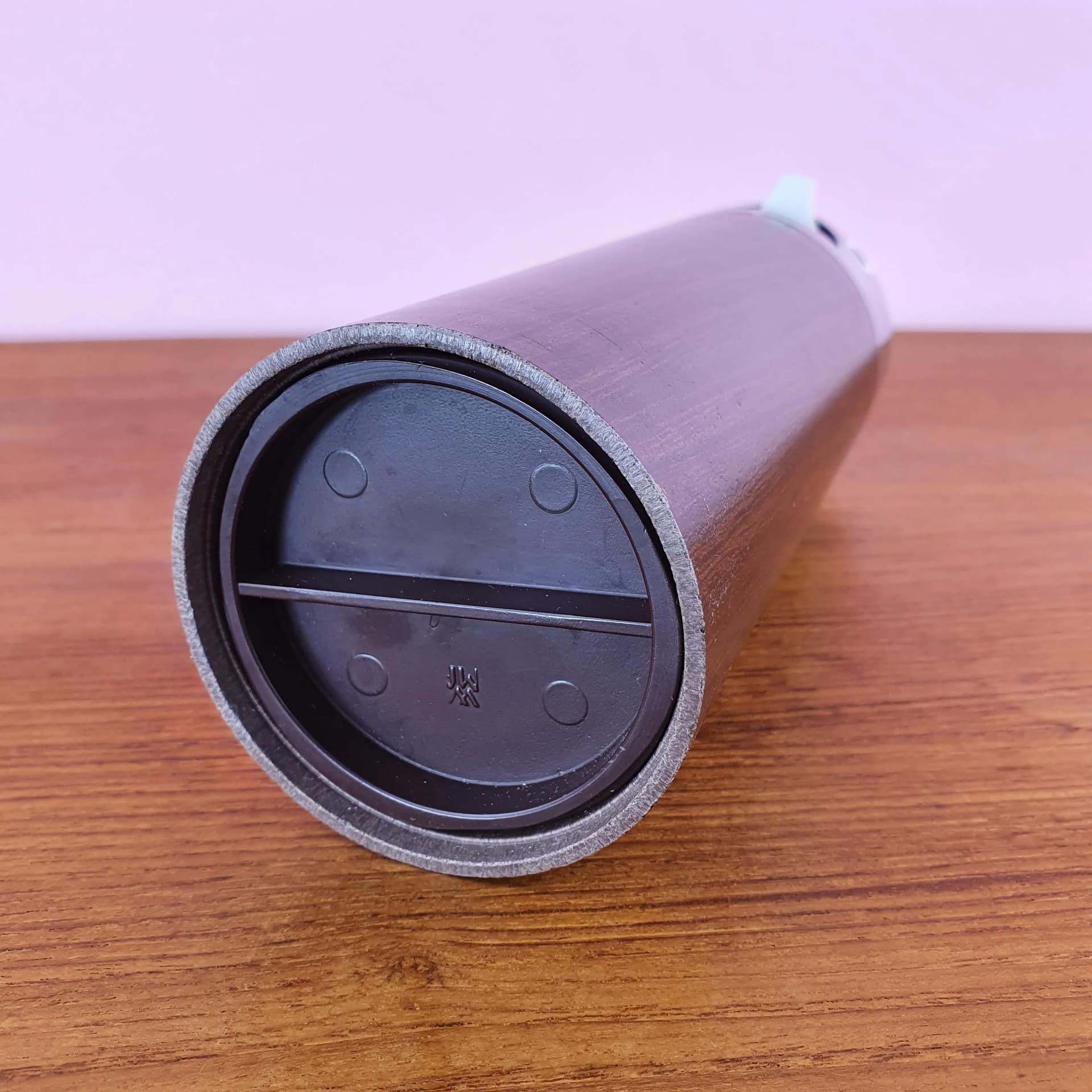 Penguin Container, stainless steel, brown plastic, WMF, Germany, 1970s. - 69159