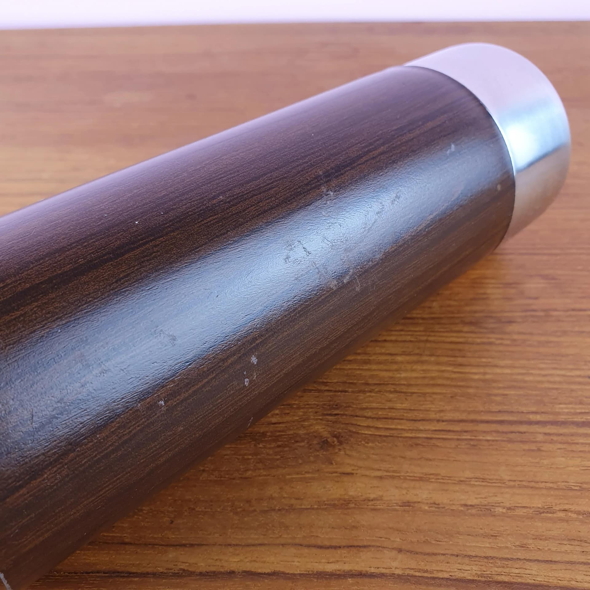 Penguin Container, stainless steel, brown plastic, WMF, Germany, 1970s. - 69156