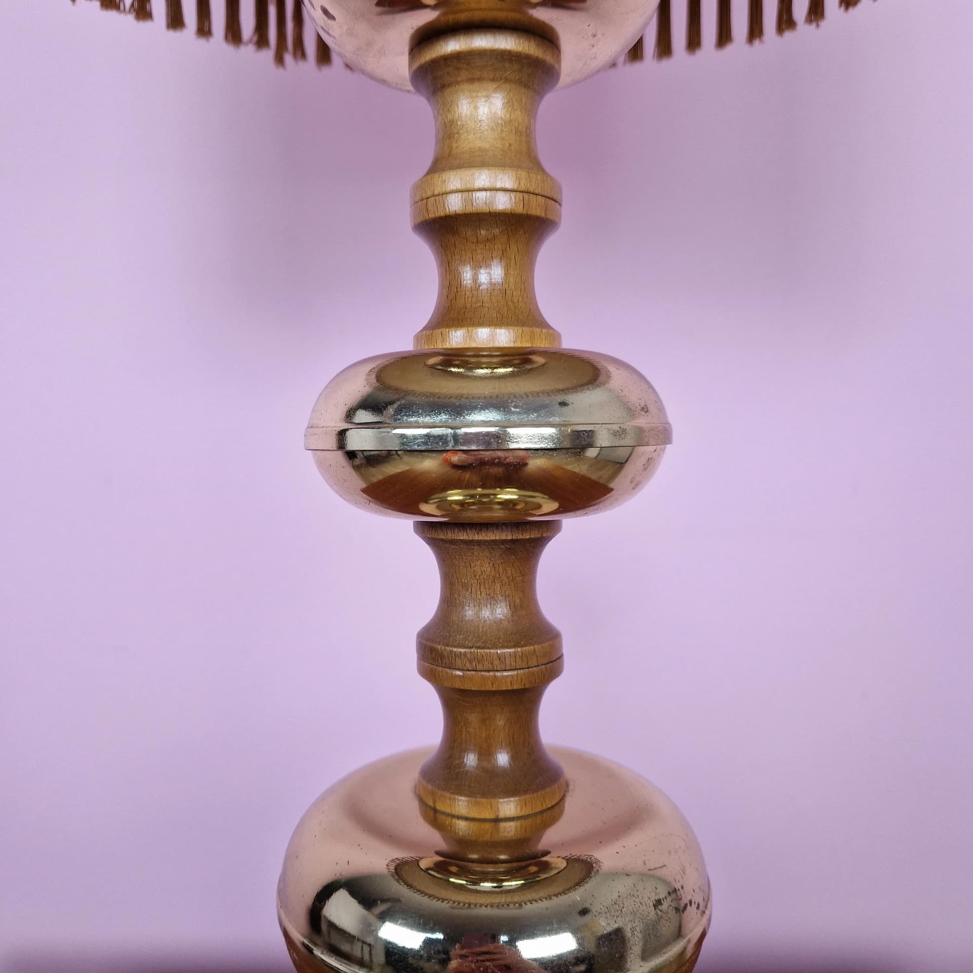 Table lamp, Veb Narva, brass beige, Germany, 1960s. - 69035