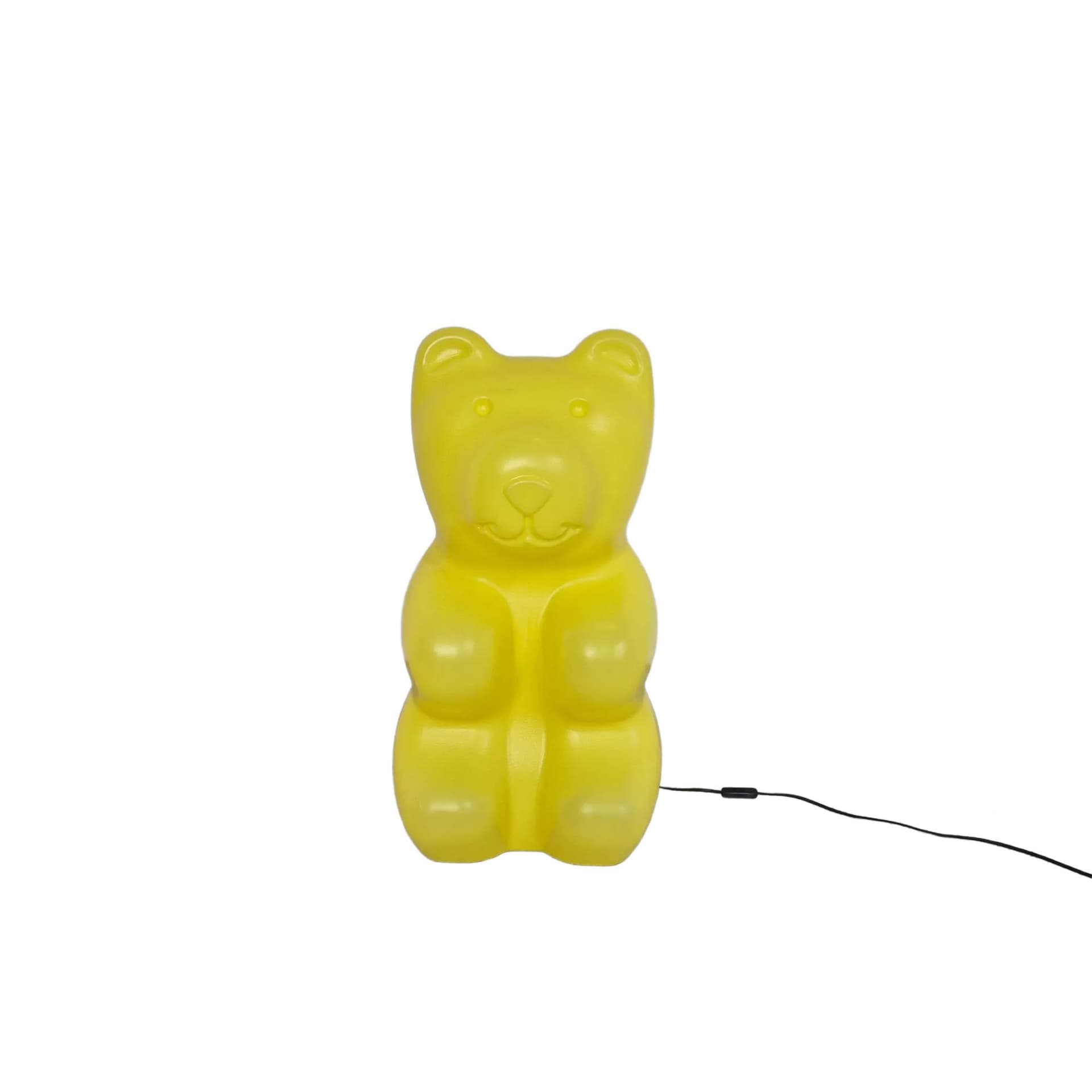 Lampa podłogowa miś Haribo, cytrynowy, plastik, Niemcy, lata 80.