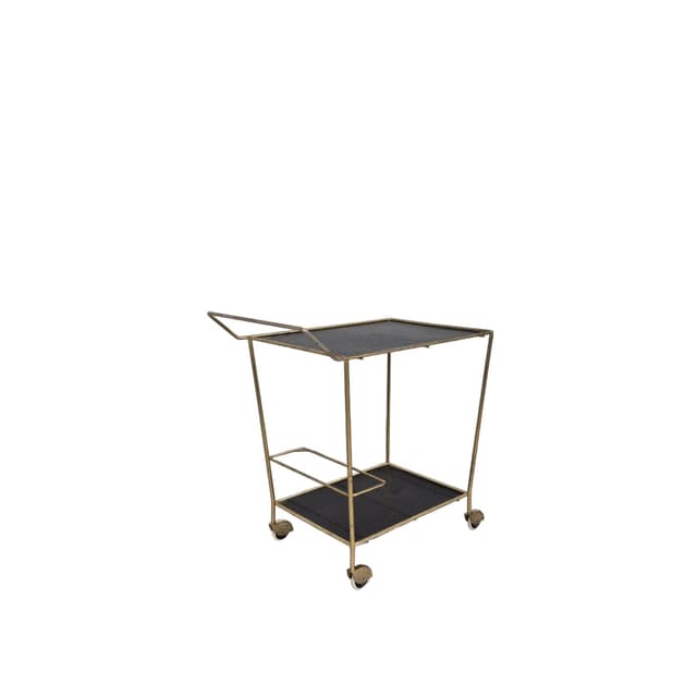 Bar cart, golden, metal, France, 1950s. - DIMENSION