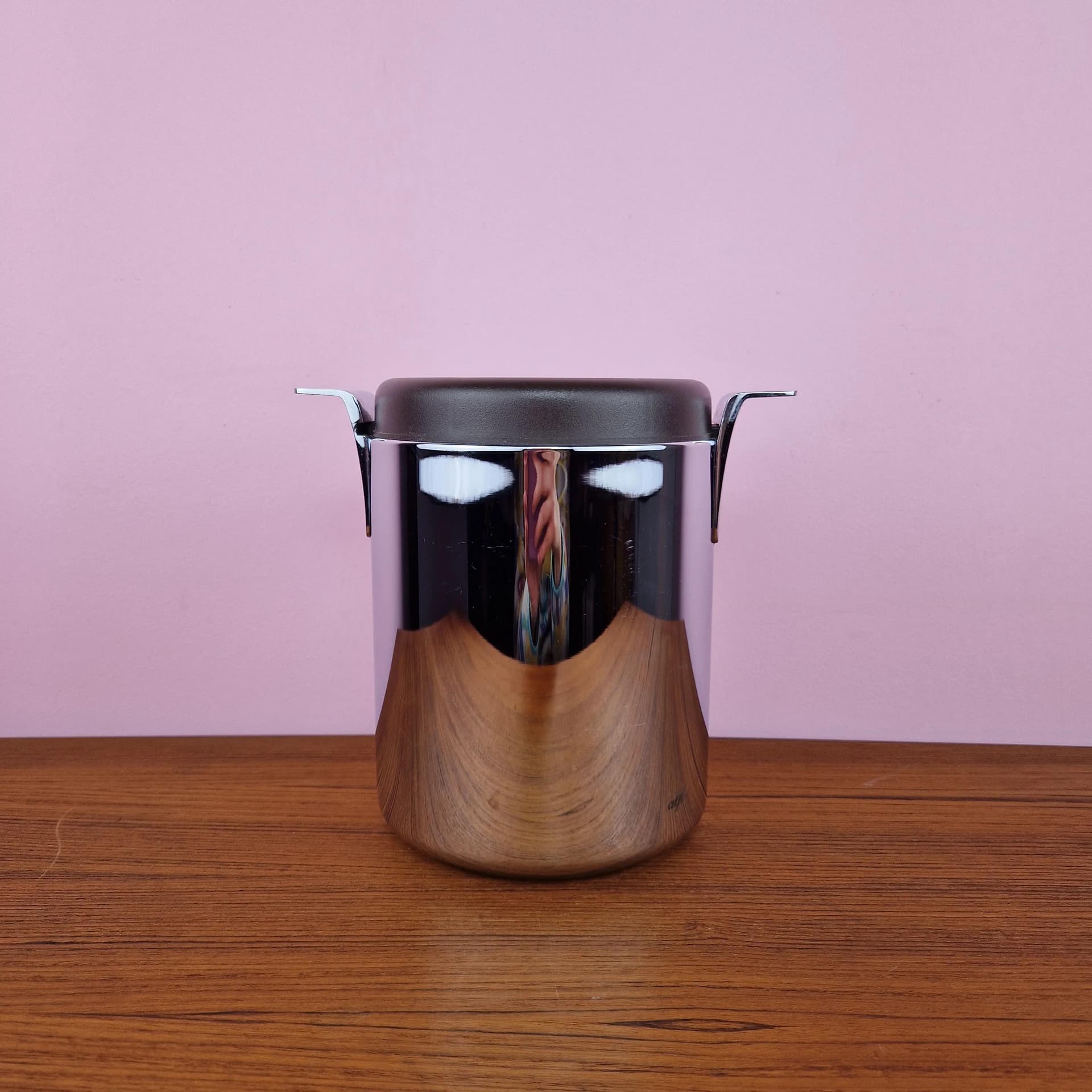 Zestaw pojemników na lód i cooler, chrom szkło, Alfi, Niemcy, lata 70. - 68917