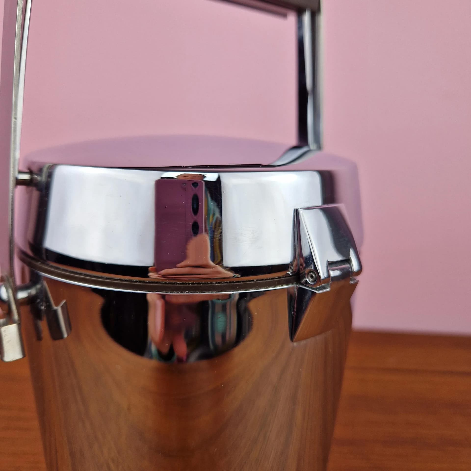 Zestaw pojemników na lód i cooler, chrom szkło, Alfi, Niemcy, lata 70. - 68914