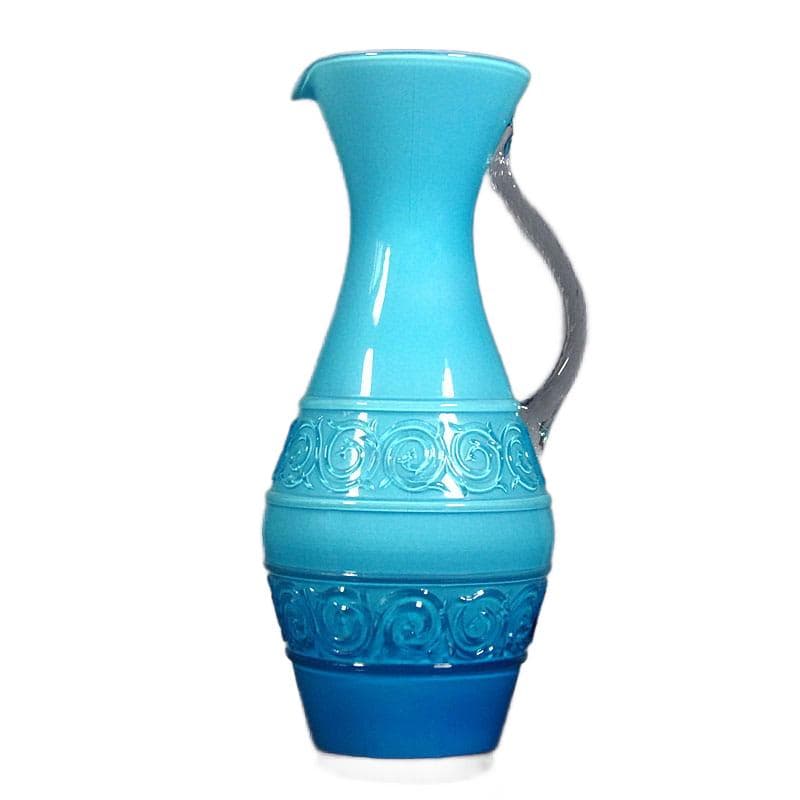 Błękitna karafka ze szkła, Empoli, Włochy, lata 60. - 5834