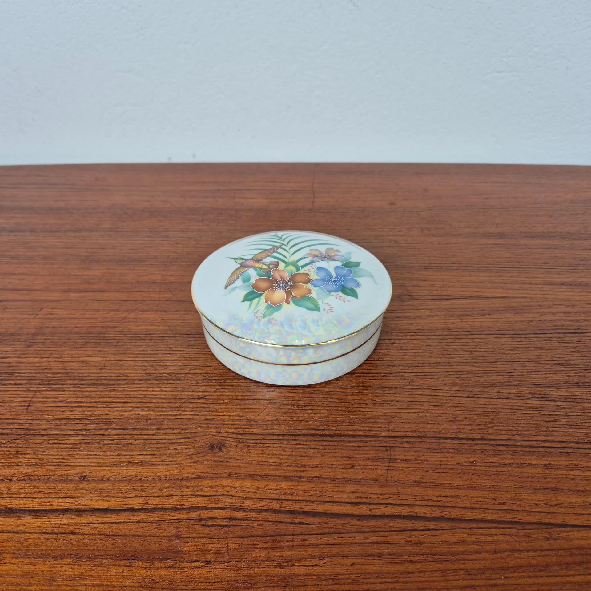 Puzderko, Limoges, porcelana multikolor, Francja, lata 60. - 68883