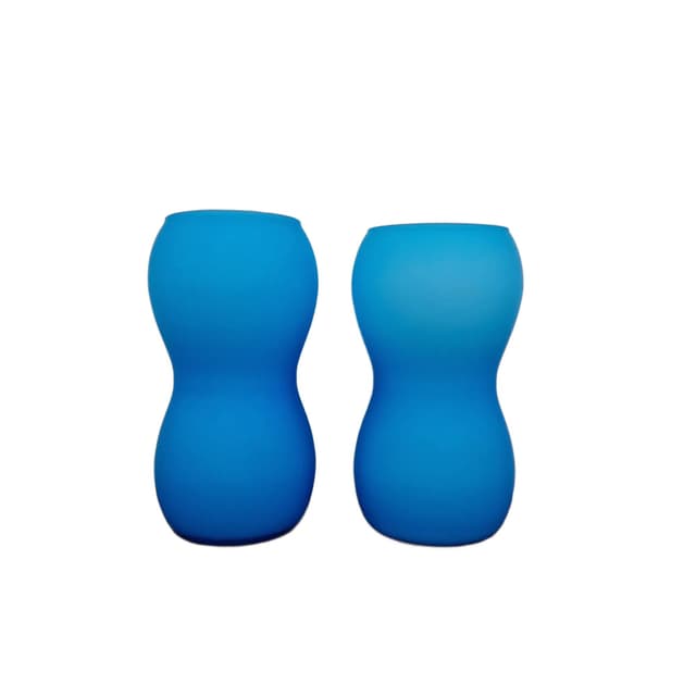 Pair of bedside lamps Kvintant, blue, glass, Ikea, Sweden, 21st c. - DIMENSION