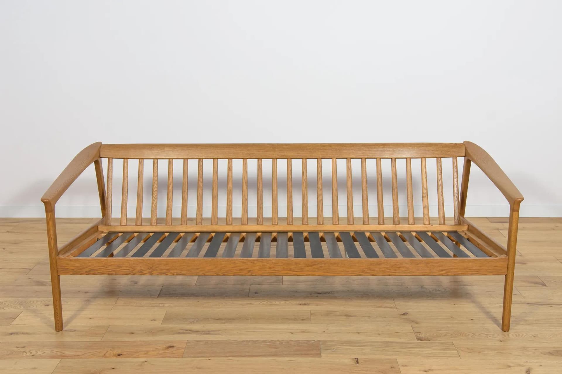 Sofa Monterey, beige, oak, by F. Ohlsson, Sweden, 1960s. - 72171