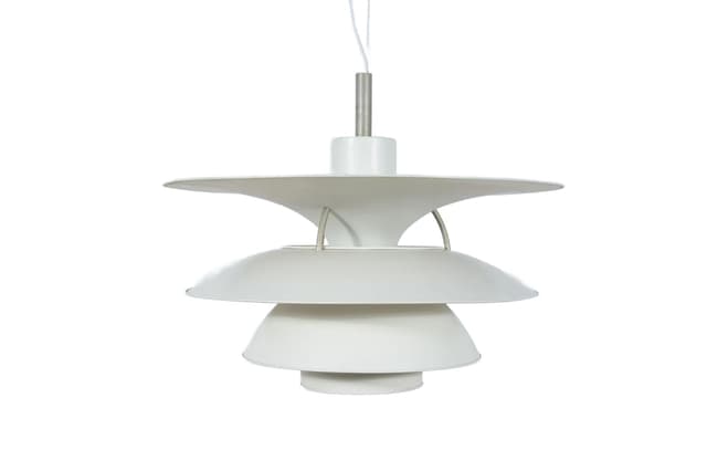 Ceiling lamp Charlottenborg PH 6 1/2-6, white metal, by P. Henningsen, Louis Poulsen, Denmark, 1970s. - DIMENSION