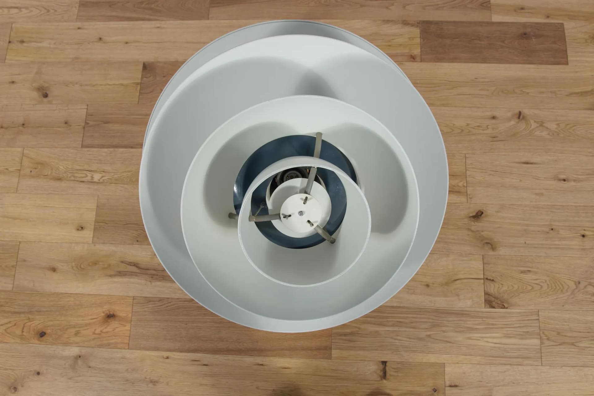 Ceiling lamp Charlottenborg PH 6 1/2-6, white metal, by P. Henningsen, Louis Poulsen, Denmark, 1970s. - 72118