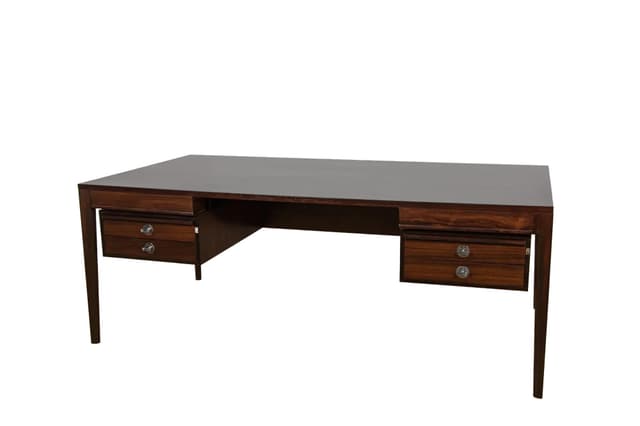 Desk Diplomat FD-951, brown rosewood, by F. Juhl, France & Son, Denmark, 1960s. - DIMENSION