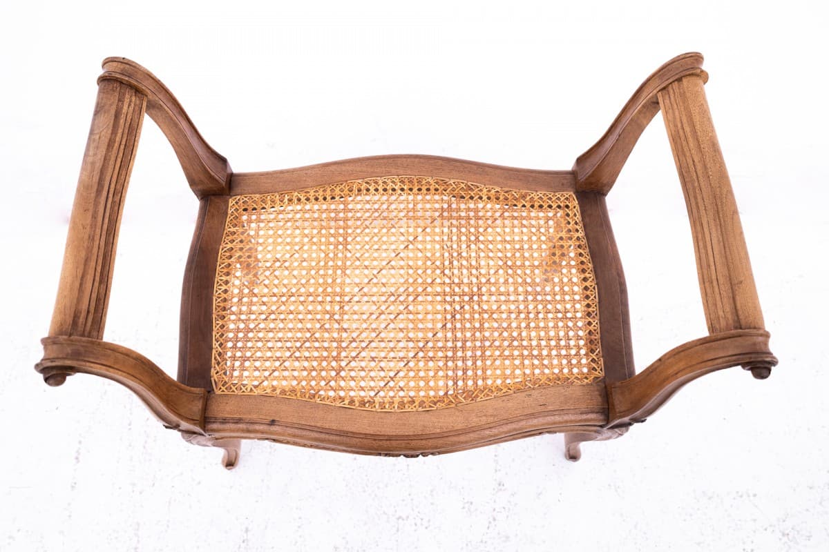 Orzechowa ławka, styl art déco, Francja, lata 30. - 191930