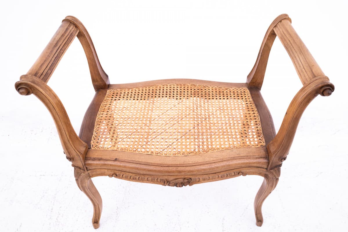 Orzechowa ławka, styl art déco, Francja, lata 30. - 191928