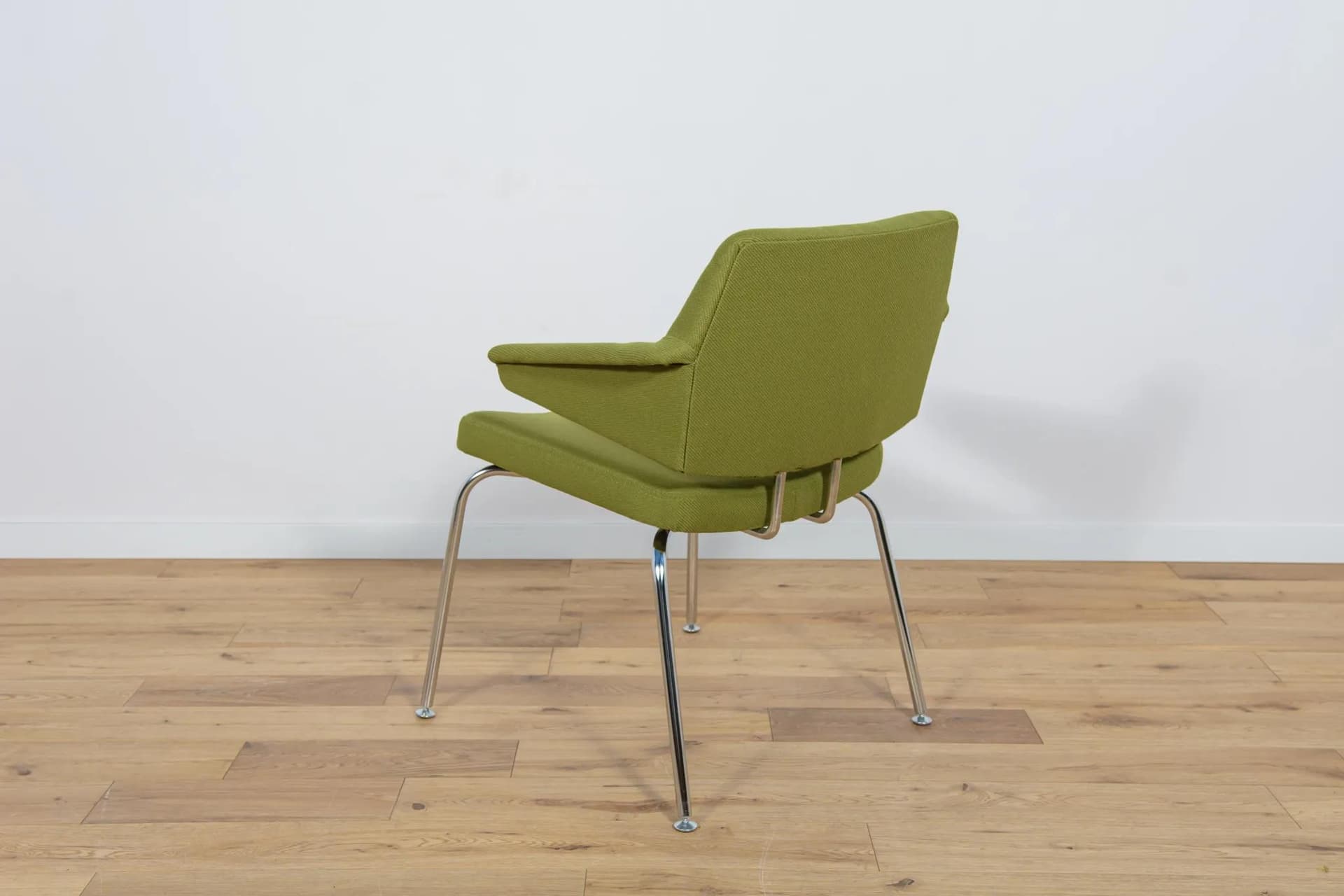 Armchair, green, chromed steel, by J. Jensen, Duba, Denmark, 1960s. - 72000