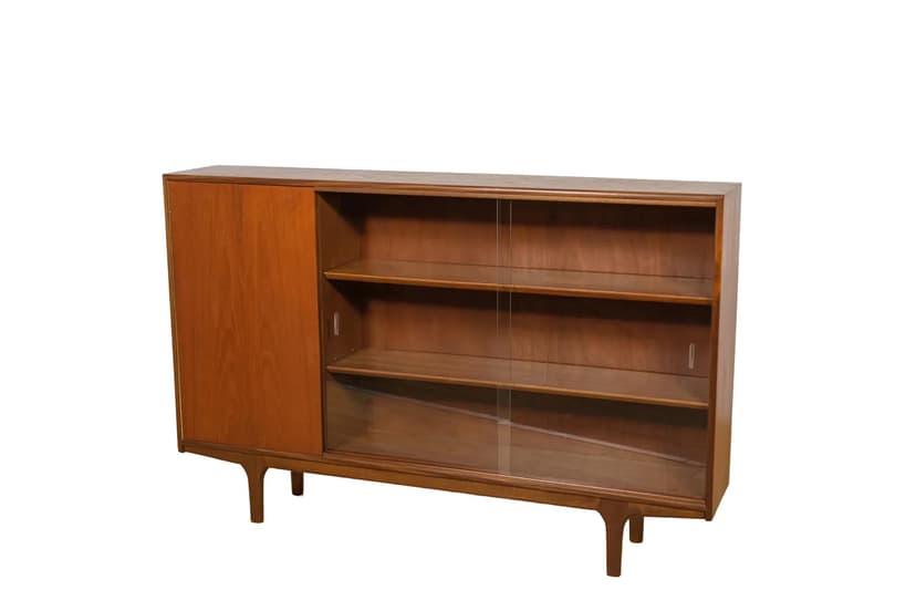 Biblioteczka, teak brązowy, A.H. McIntosh, Wielka Brytania, lata 60.