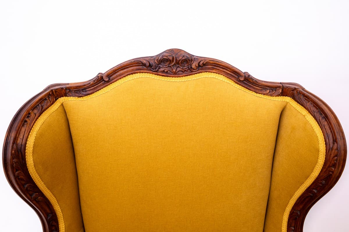 Musztardowe fotele uszaki, Francja, lata 20. - 50152