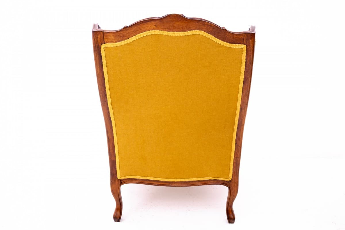 Musztardowe fotele uszaki, Francja, lata 20. - 50161