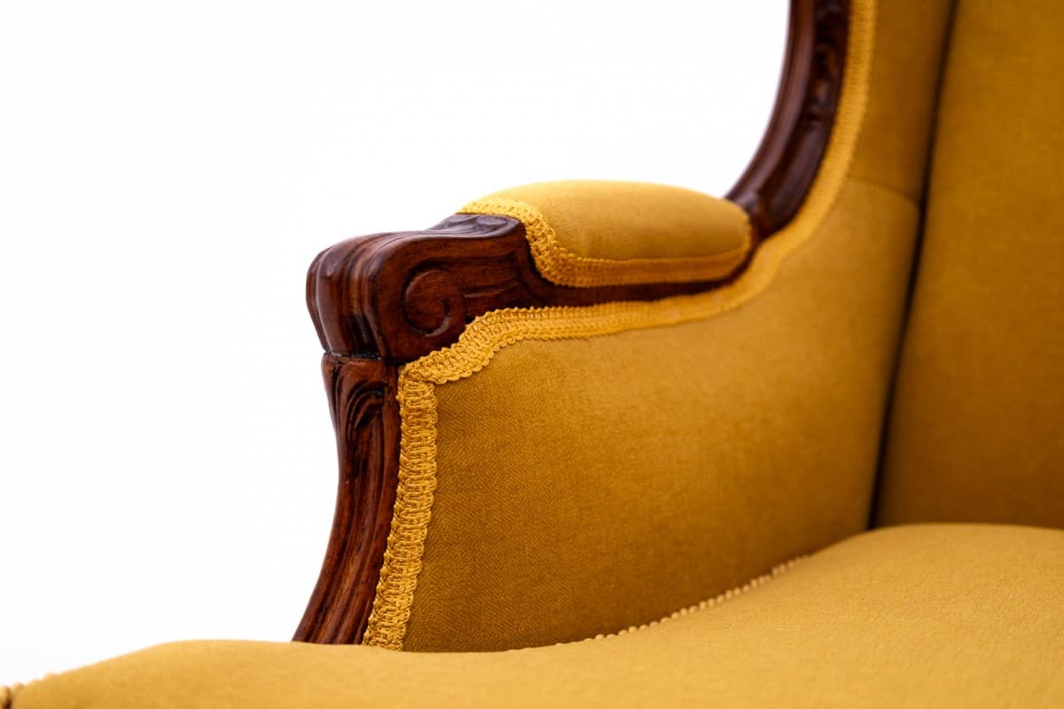 Musztardowe fotele uszaki, Francja, lata 20. - 50157