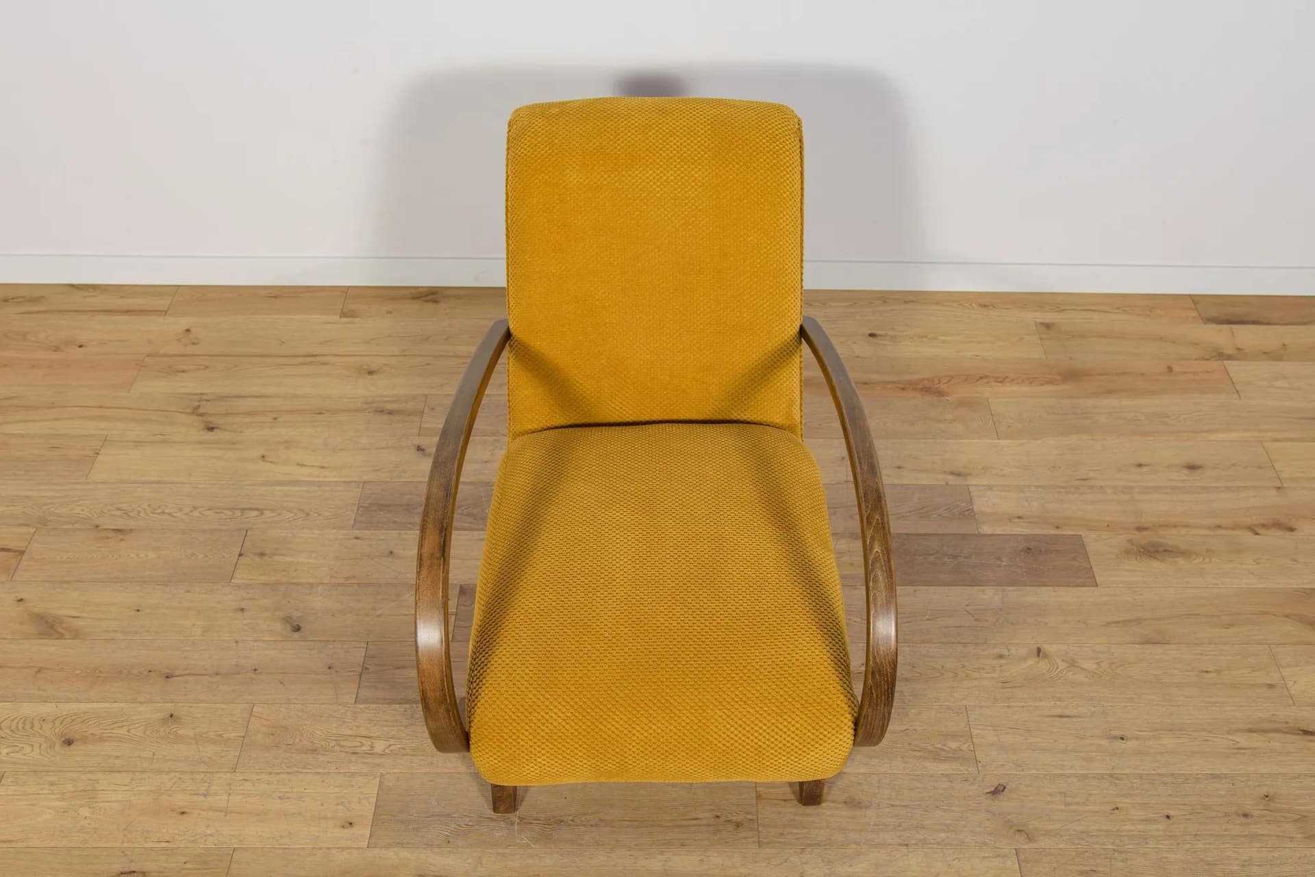 Para foteli Art Deco, żółty, buk, Polska, lata 30. - 71922