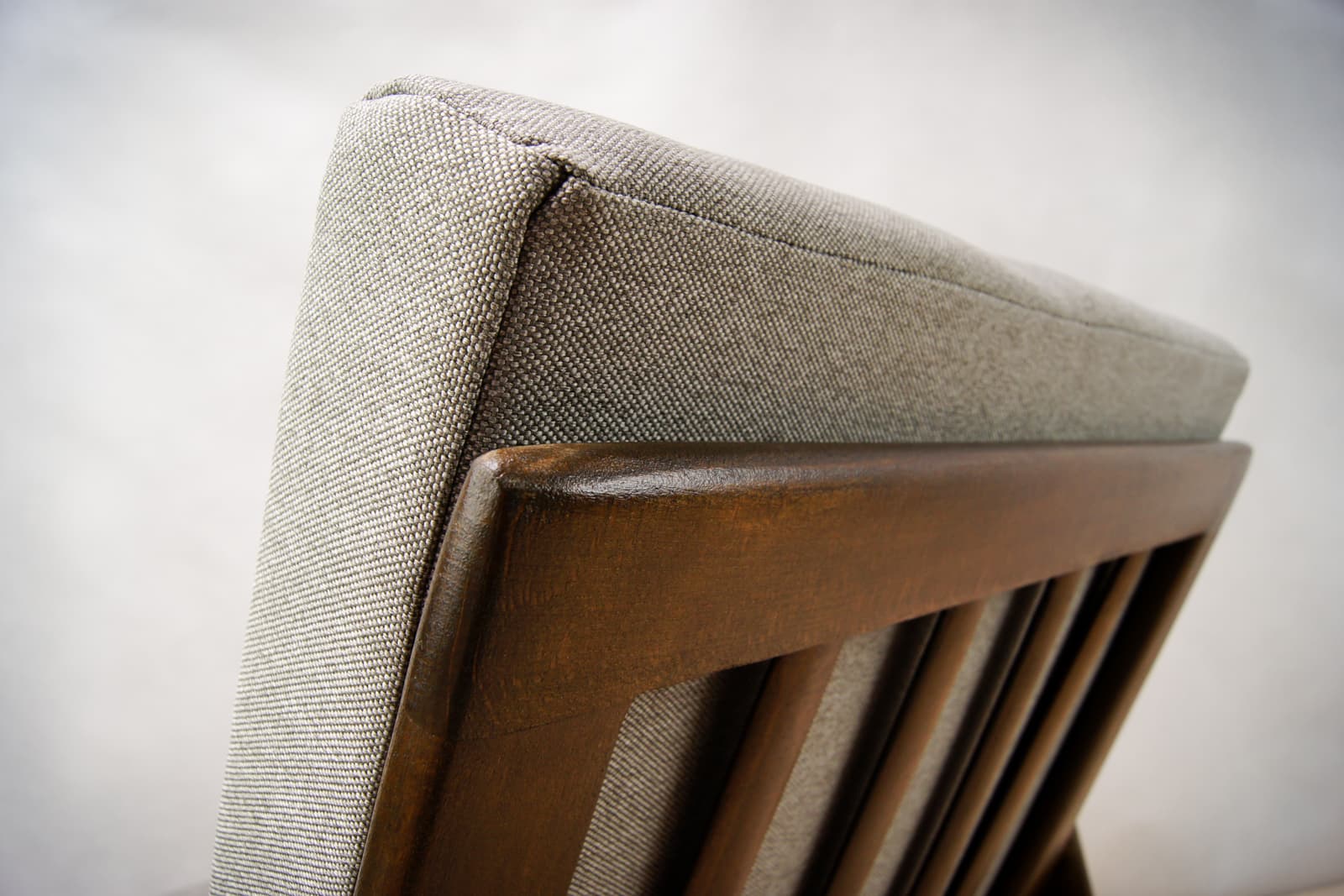 Armchair 300-139, grey, walnut beech, Swarzędzka Fabryka Mebli, Poland, 1960s. - 71836