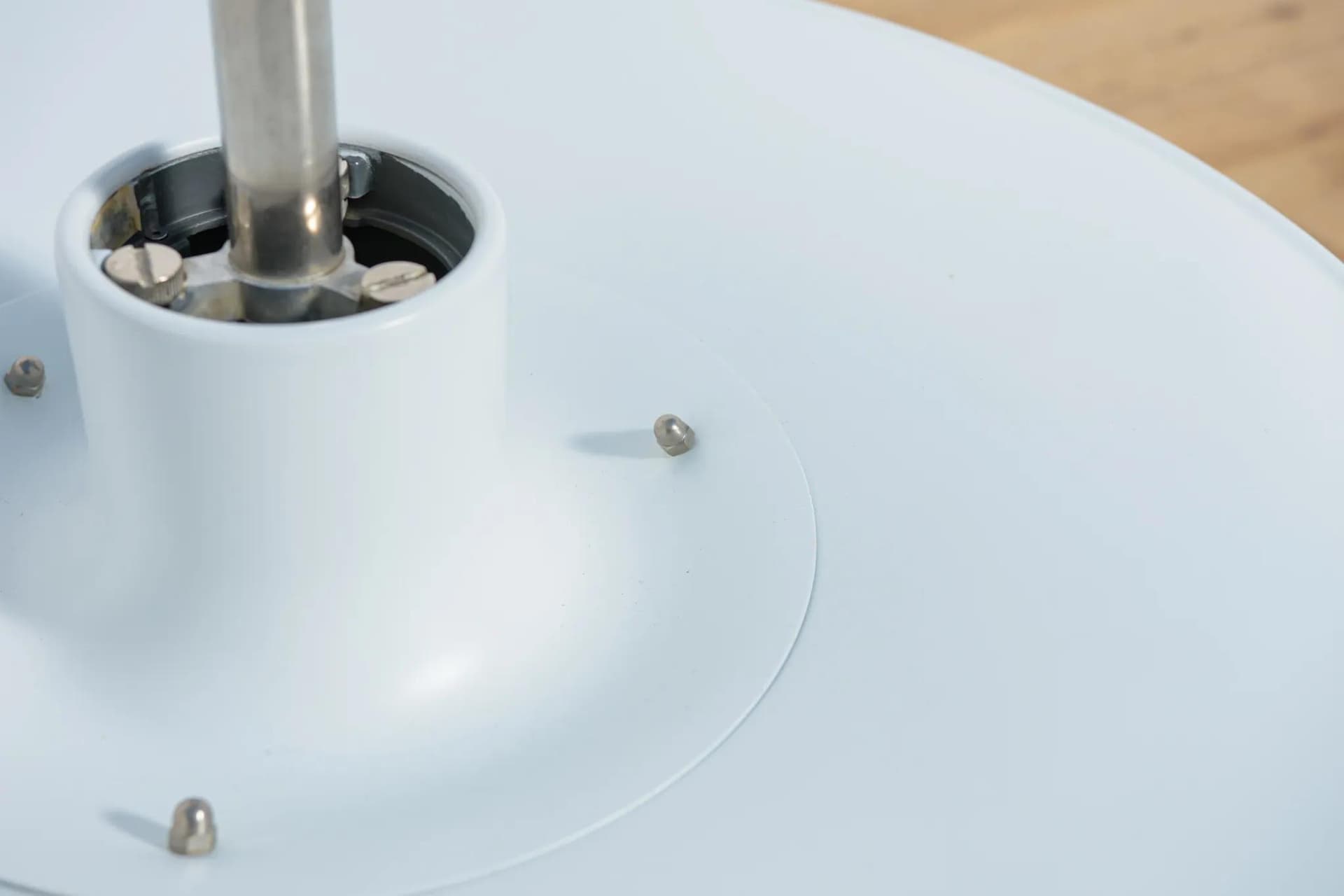 Pendant lamp Charlottenborg PH 6 1/2-6, white aluminium, by P. Henningsen, Louis Poulsen, Denmark, 1970s. - 71802