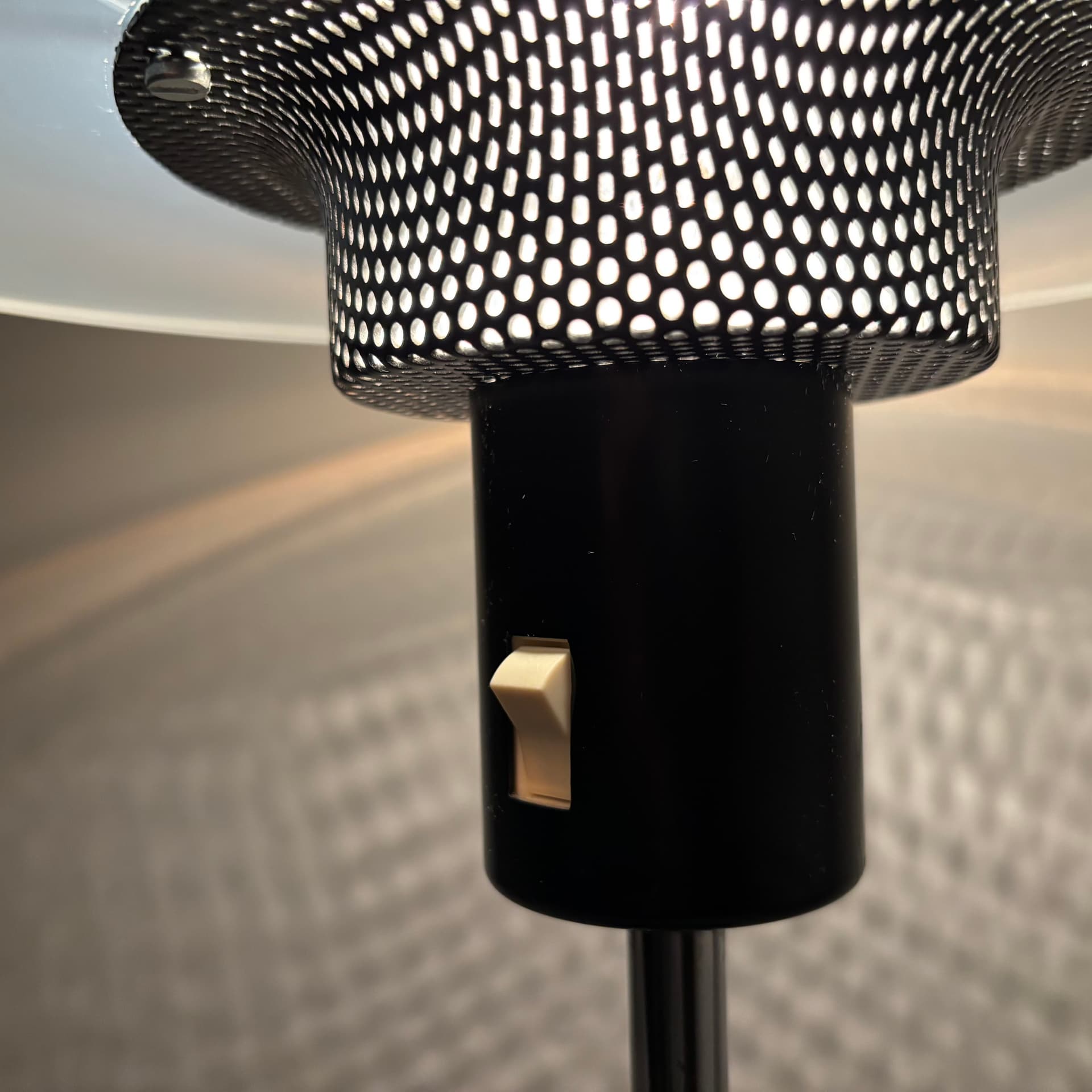 Lampa gabinetowa Circle, czarny, metal transparentny, Szwecja, lata 80. - 69611