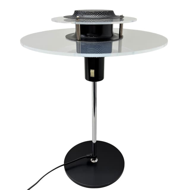 Lampa gabinetowa Circle, czarny, metal transparentny, Szwecja, lata 80. - WYMIARY