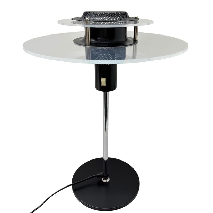 Lampa gabinetowa Circle, czarny, metal transparentny, Szwecja, lata 80.