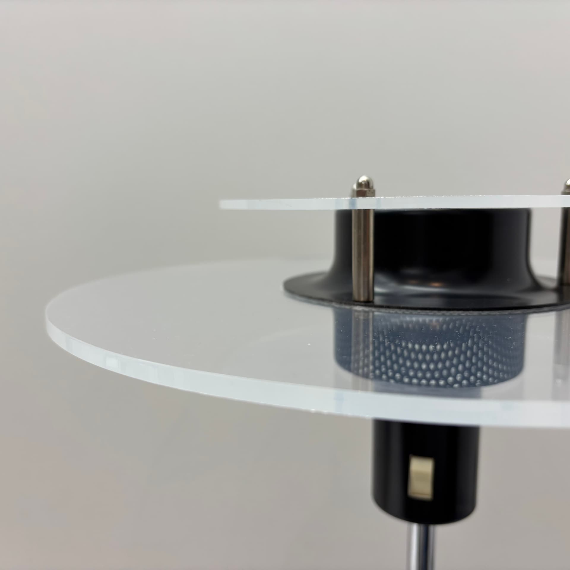 Lampa gabinetowa Circle, czarny, metal transparentny, Szwecja, lata 80. - 69609