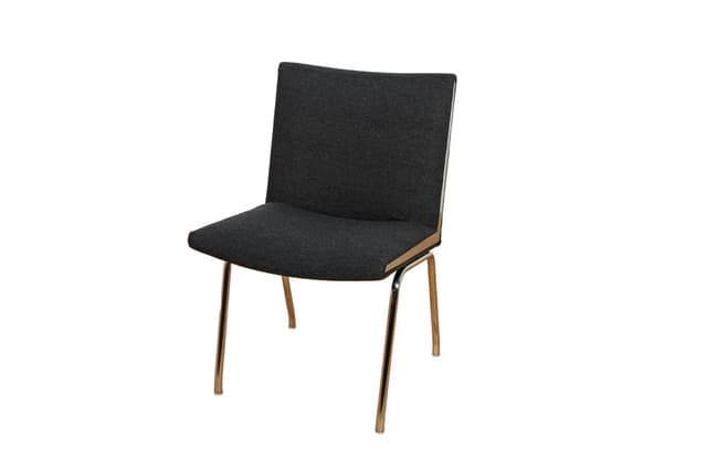 Armchair AP-38 Airport, black wool, chrome steel, by H. Wegner, Denmark, 1950s. - DIMENSION