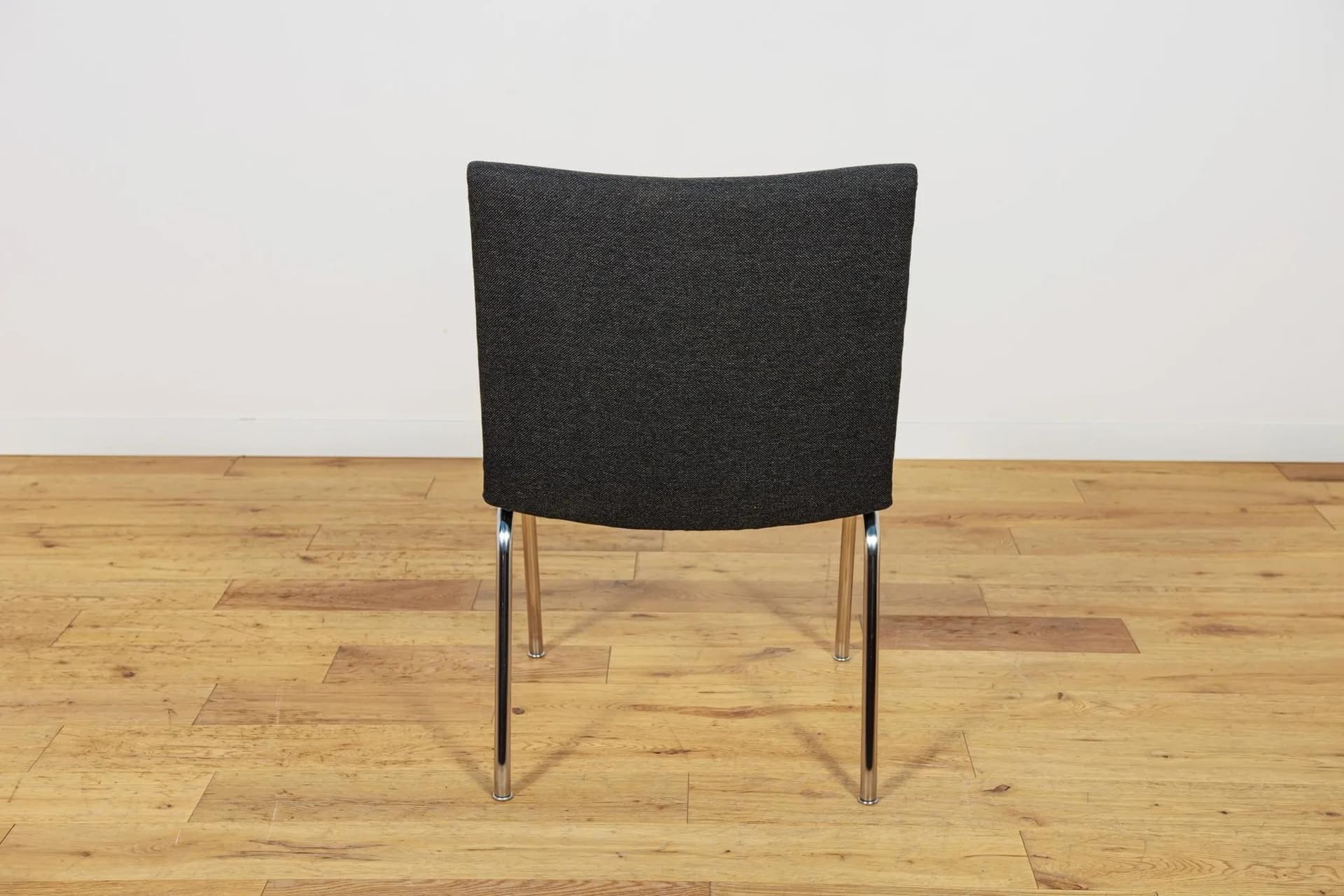 Armchair AP-38 Airport, black wool, chrome steel, by H. Wegner, Denmark, 1950s. - 71722