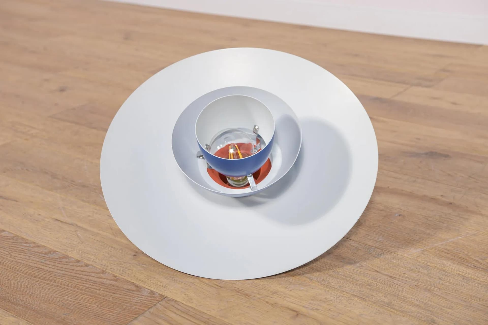 Pendant lamp PH 4/3, blue, metal, by P. Henningsen, Louis Poulsen, Denmark, 1960s. - 71633